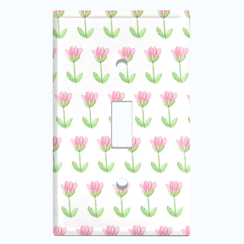Plaque murale mignonne avec interrupteur à bascule 1 tulipes