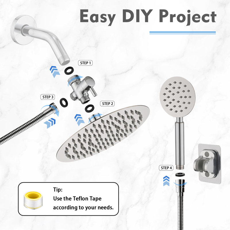 Dual Shower Head 2.5 GPM GPM, Chrome