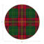 Tartan Blue Vegan Leather Round Coasters-1909991949