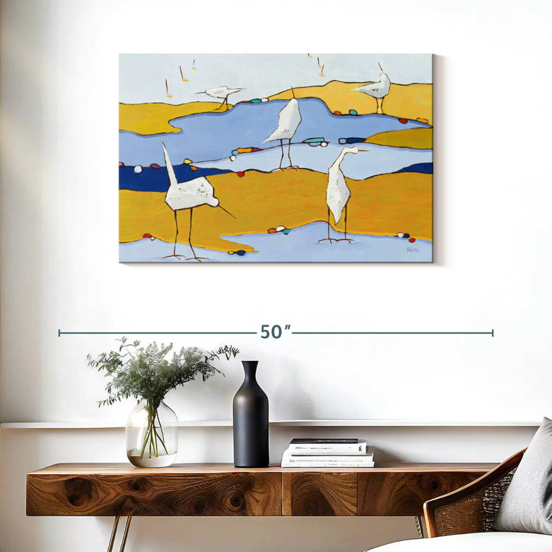 Marsh Egrets, 24" H x 36" W