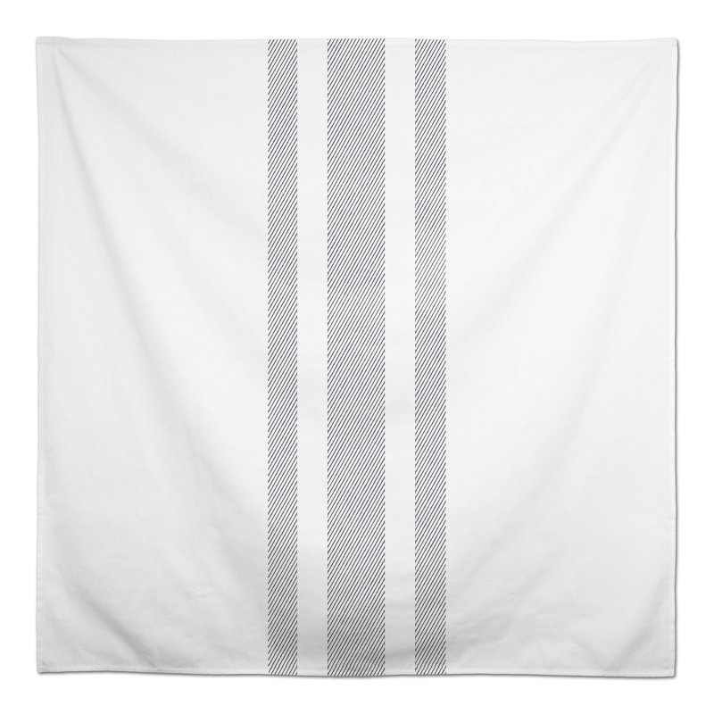 Mccafferty Striped Square Tablecloth, Dark Gray