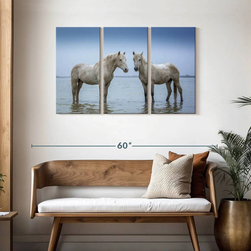 Standing Camargue Horses
