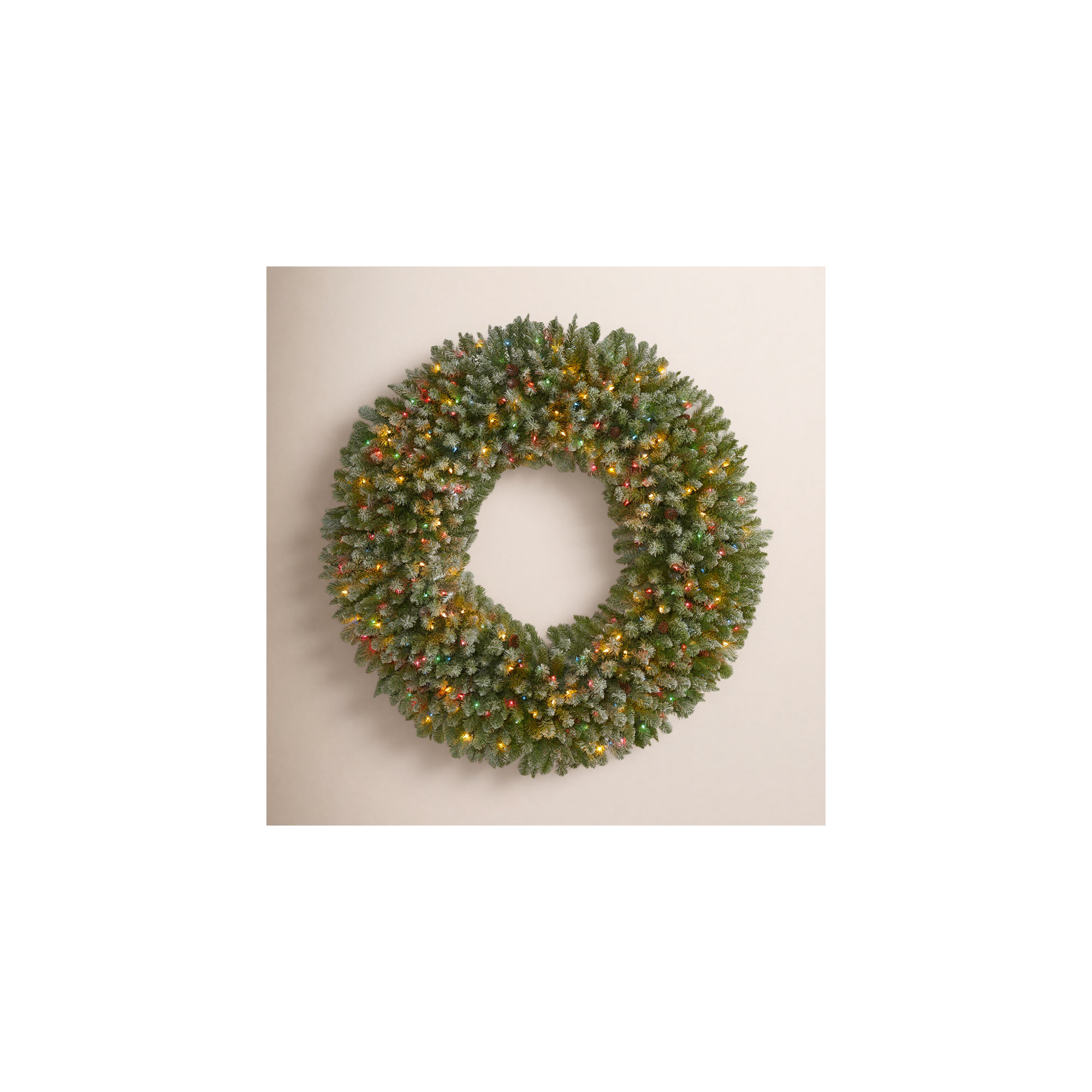 60'' Lighted Wreath, Light Green