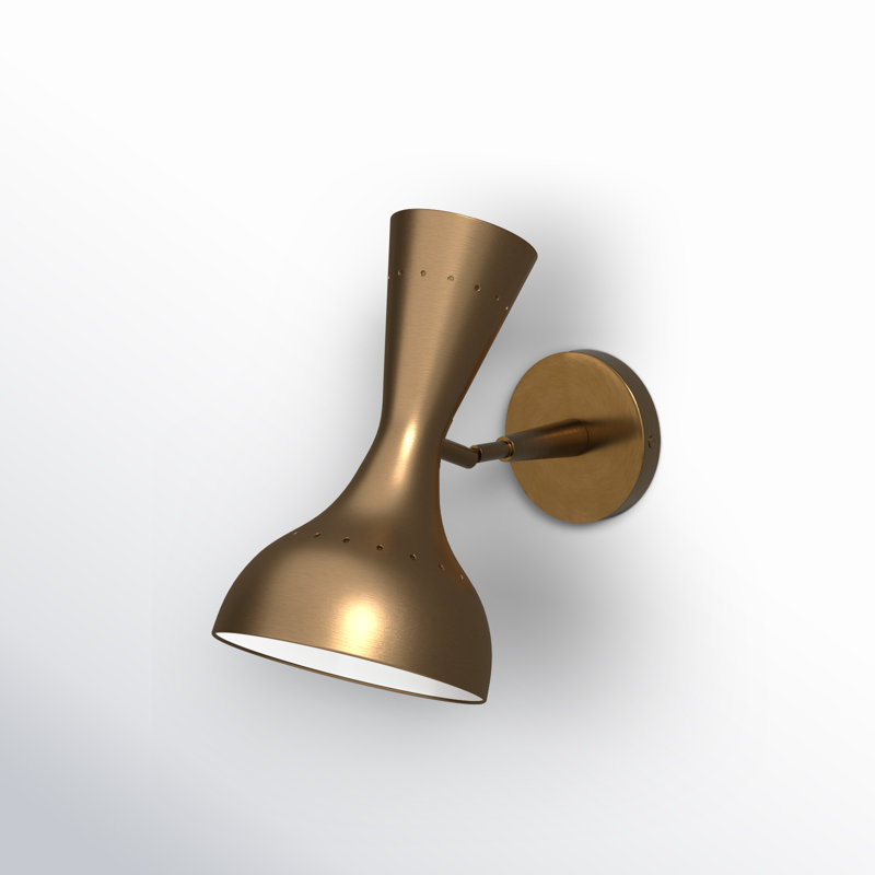 Suki 2 Light Dimmable Swing Arm Sconce, Antique Brass