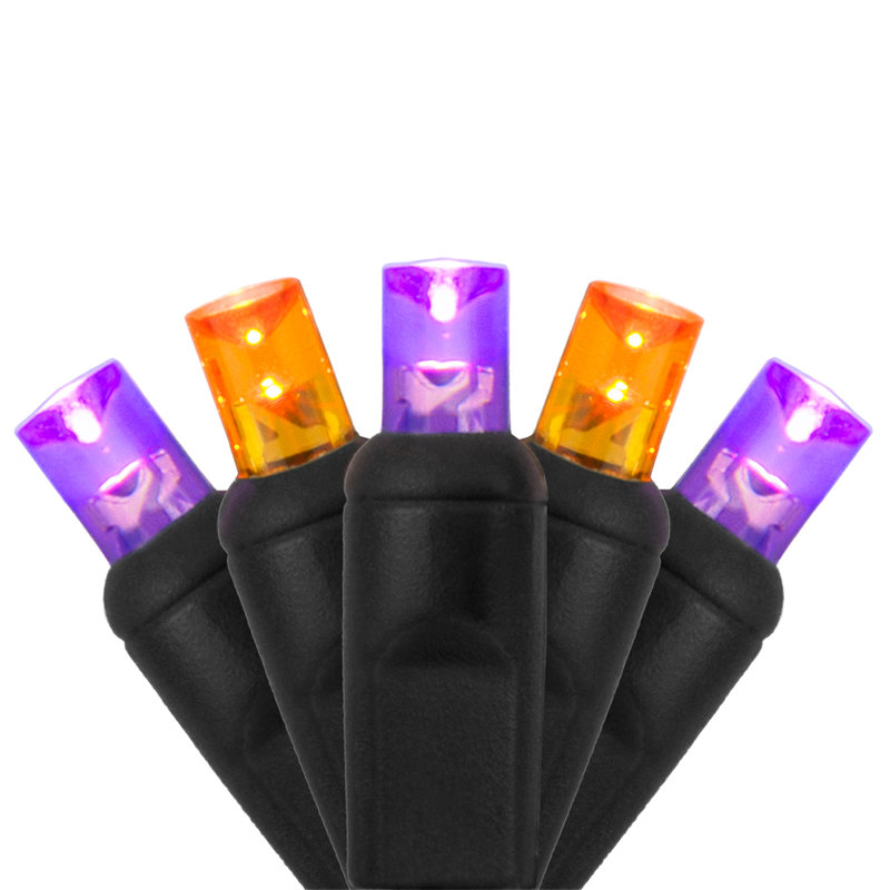 Halloween 70 Light LED String Light, Purple Orange
