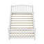 Lit simple Montessori avec lattes et barrières de sécurité, lit en bois massif avec clôture et sans porte, lit Montessori facile à assembler pour filles et garçons, blanc-130145074