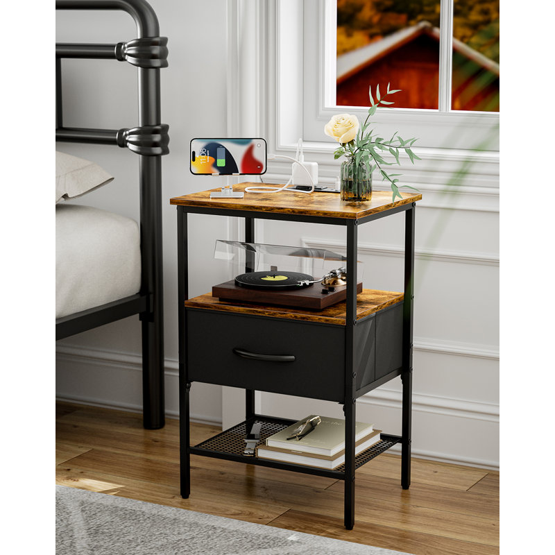 Ladislav End Table with Built-In Outlets