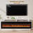70 Inch 2-Piece Stylish Electric Fireplaceand TV Stand  with Light-1103845520