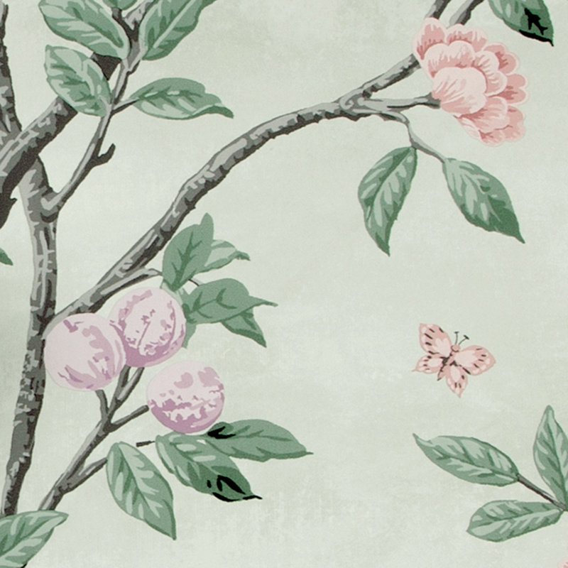 Rouleau de papier peint églantine Laura Ashley, Eau de Nil