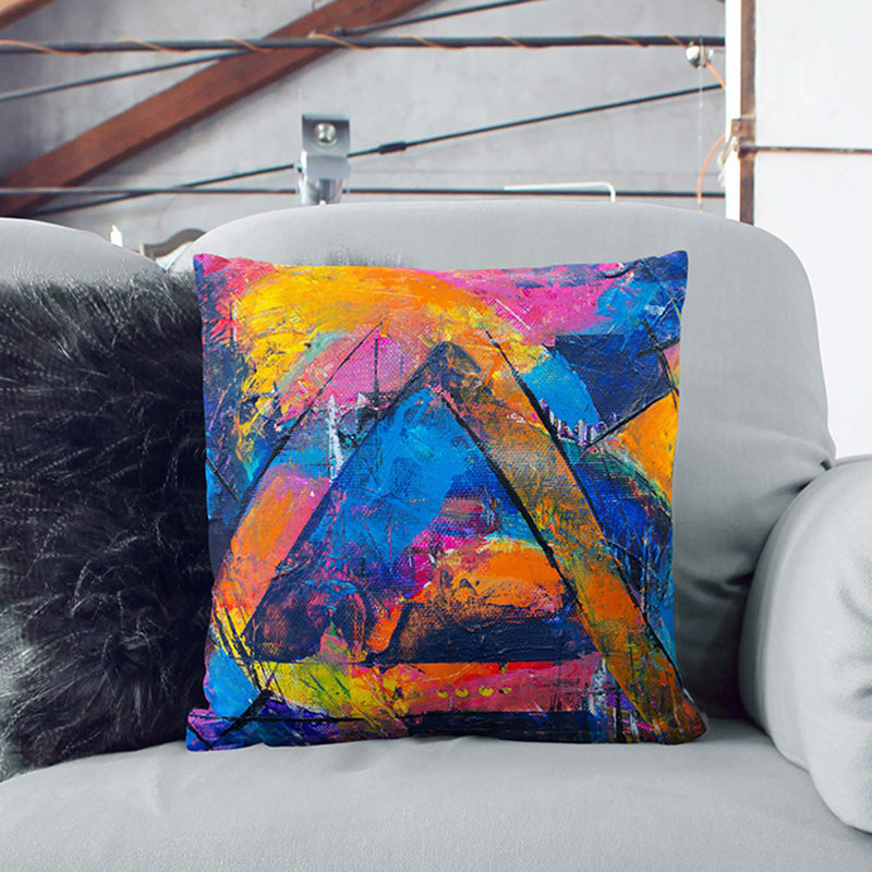 Abstract Square Throw Cushion, 40 x 40 cm