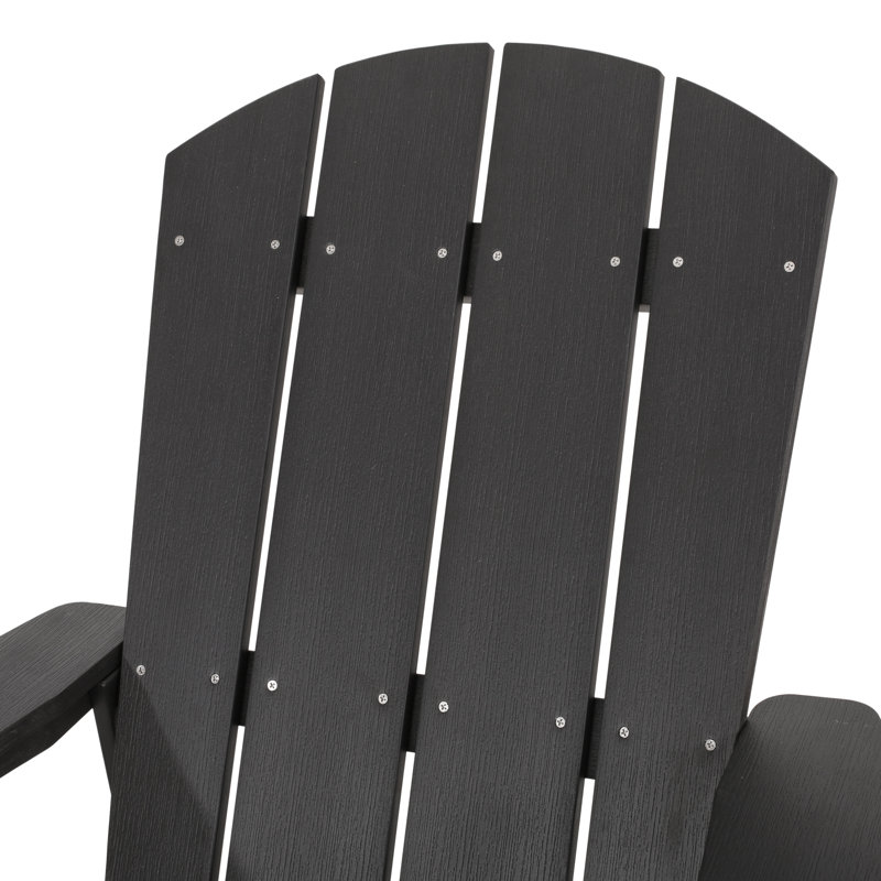 Chaise Adirondack pliante Aspasja, Noir, noir, noir, noir