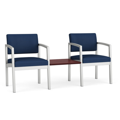 Lenox Steel Waiting Reception 2 Seat Tandem Metal Frame with Center Table