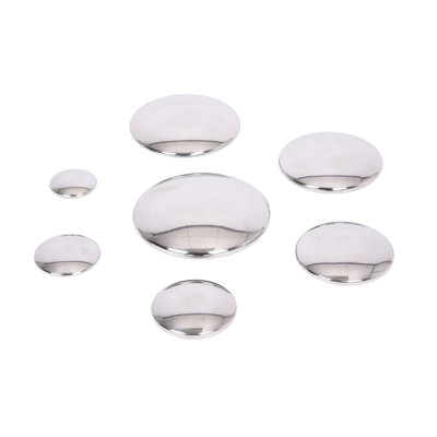 Tickit Sensory Reflective Silver Buttons - Set Of 7