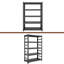 Étagères de rangement Étagère en métal robuste à 5 niveaux Étagères réglables et support de rangement Étagère de garage H72 * W47.2 * P23,6