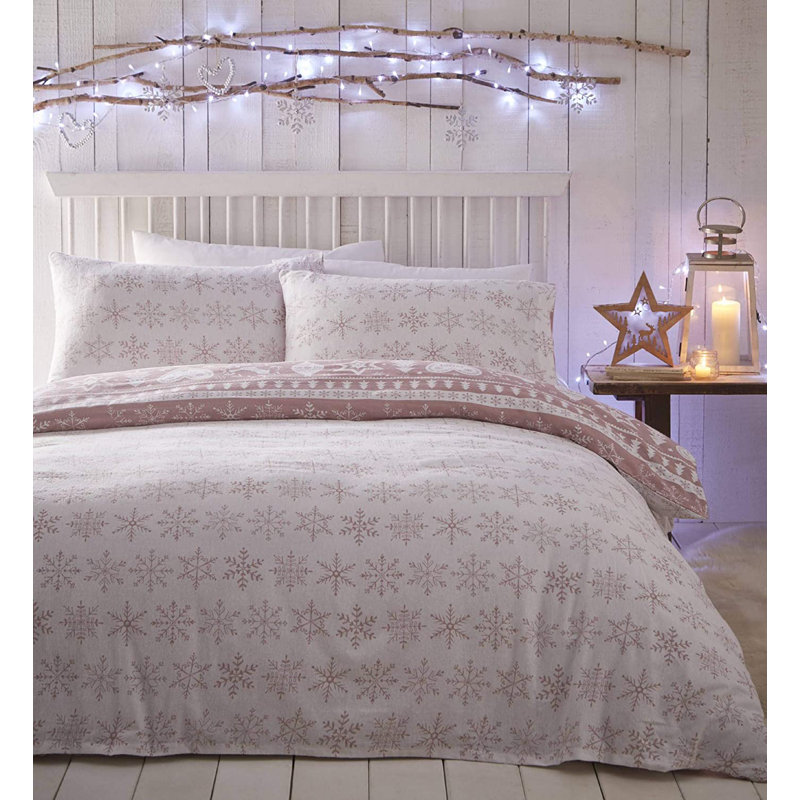 Pirro Scandi Brushed Cotton Duvet Cover Set, Double - 2 Standard Pillowcases