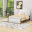 Upholstered Platform Bed with Twin Trundle and Headboard-1021067099