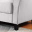 Causeuse 57,5 po en lin moderne pour la maison ou le bureau, gris clair, (2 sièges)