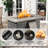 Prunier 9-Piece Outdoor Wicker Patio Conversation Set With Rectangle Fire Pit, 3-Seat Sofa, Ottomans, 4 Swivel Gliders And Side Table-1475757531-1475757535
