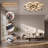 32" Low Profile 8-Petal Ceiling Fan with Integrated LED Light and App Control (Black)