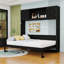 Lit escamotable en bois avec armoires et lattes-1174393469
