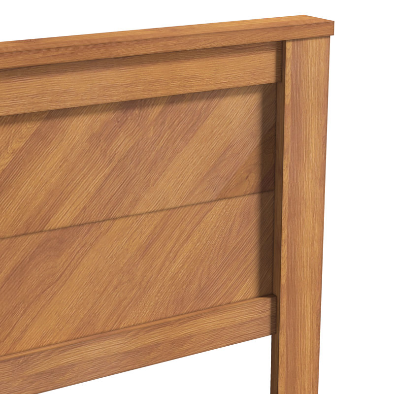 Allysyn Modern 3 Piece Bedroom Set, Amber Walnut