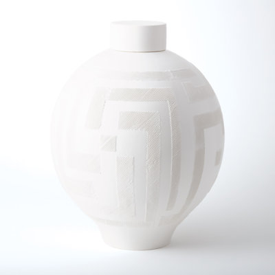 Chaco Lidded Jar-Matte White