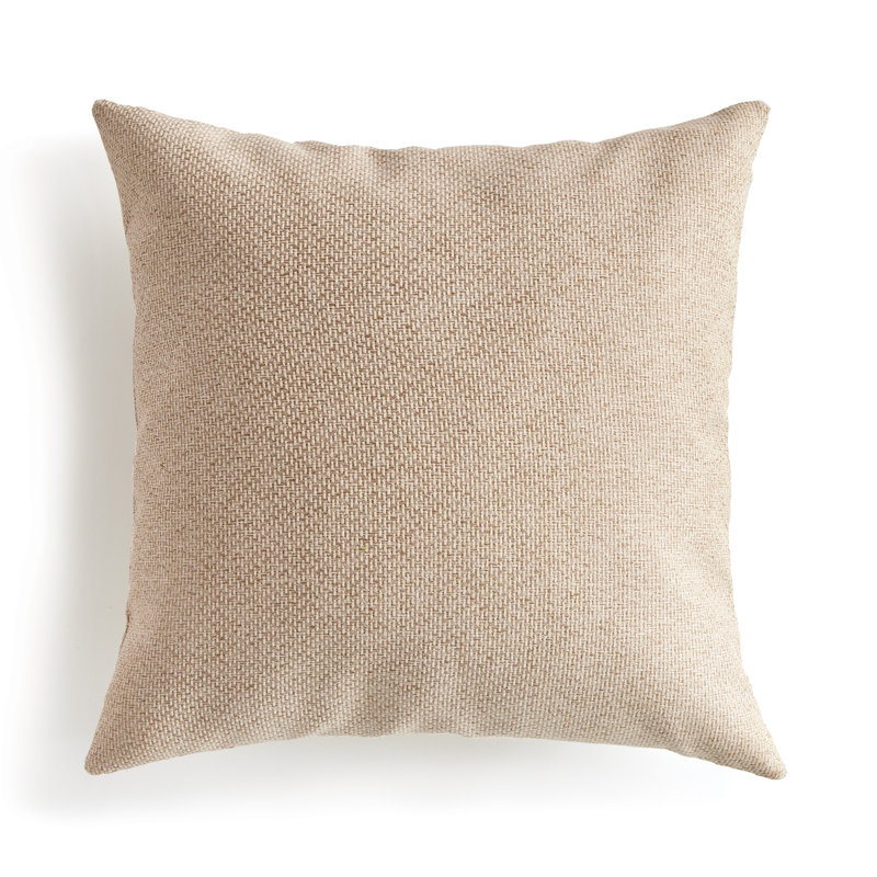 Coussin d'extérieur carré 20 po Gibram, H 24 po x l 24 po, Brun clair