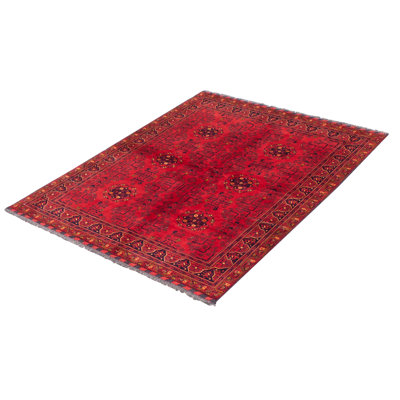 One-of-a-Kind 4'11" X 6'5" New Age Wool Area Rug in Red