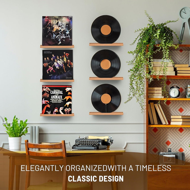 Ensemble de 6 tablettes murales en bois