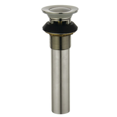 Kingston Brass Complement Brass Push Pop-Up Bathroom Sink Drain with Overflow
