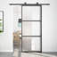 Porte de grange coulissante en verre JUBEST avec quincaillerie d'installation (fermeture en douceur incluse)-71523099-107282130
