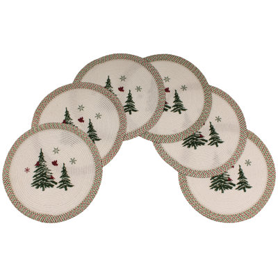 Juiliana 100% Polyester Round Placemat And Coaster Set