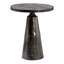 Strumm 20" Round Aluminum Black Nickel Pedestal Base Side Table