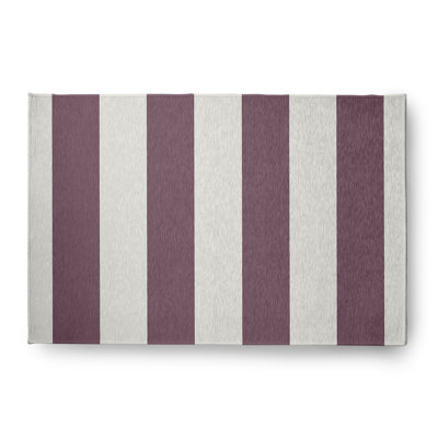 Chenille Striped Indoor / Outdoor Rug