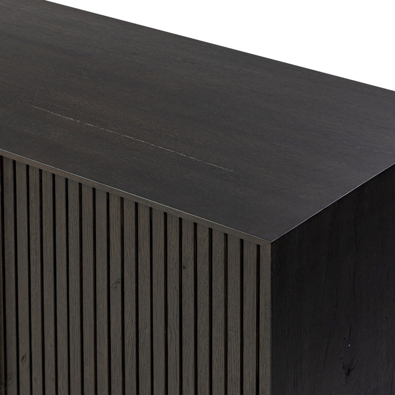 Leo Media Console-Smoked Black, Smoked Black