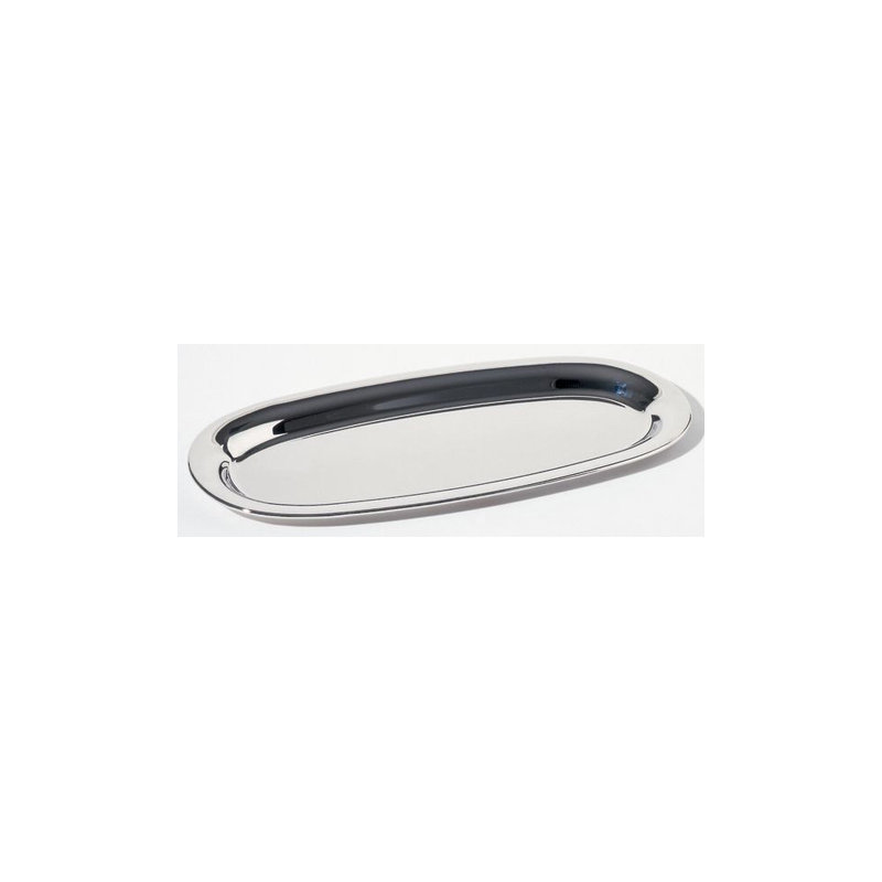 Alessi Jasper Morrison Stainless Steel Tray, Mirror Polished, 13.8"
