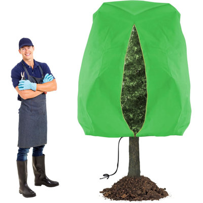 Ensemble de 2 housses de protection contre le gel pour les plantes et les arbres avec fermeture à glissière et cordon