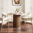 Round Pedestal Dining Table, 31.5" Fluted Kitchen Tables For Small Spaces-1844694036