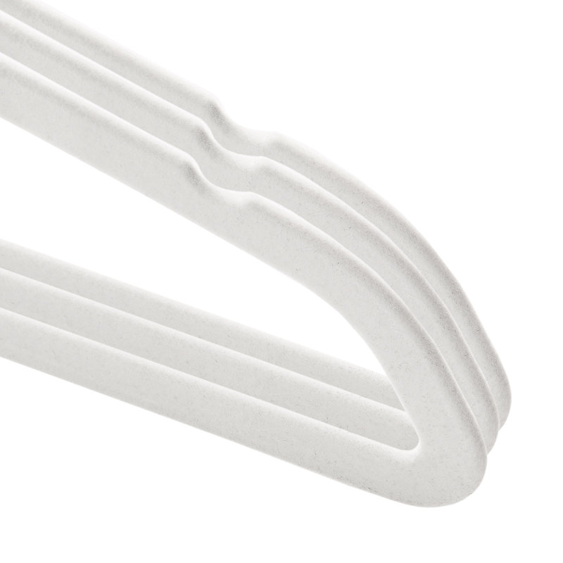 Velvet Non-Slip Kids Standard Clothing Hanger, Ivory