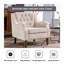 Fauteuil d'appoint capitonné capitonné avec repose-pieds-1964779647