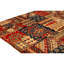 Tapis unique bleu, rouge, beige et brun de 8 pi x 9 pi 11 po