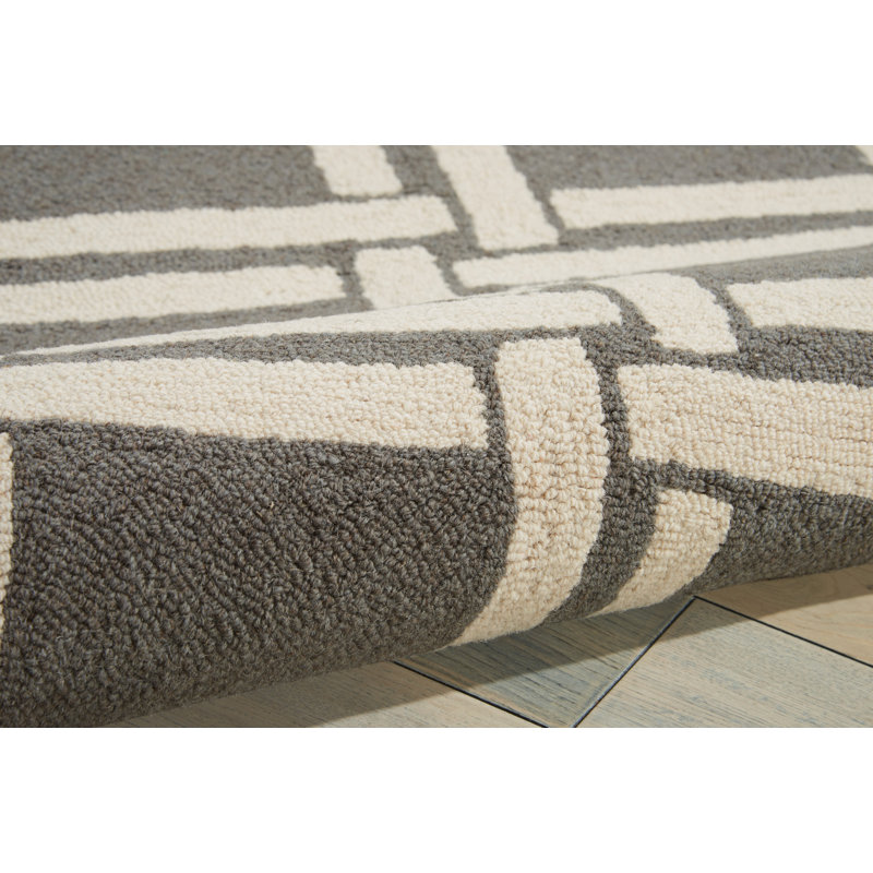 Asinou Geometric Wool Hand Woven Area Rug, Rectangle 244 x 335cm
