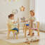 AIYAPLAY 5 Piece Kids Table and Chairs Set Toddler Ages 3-8 Multicoloured