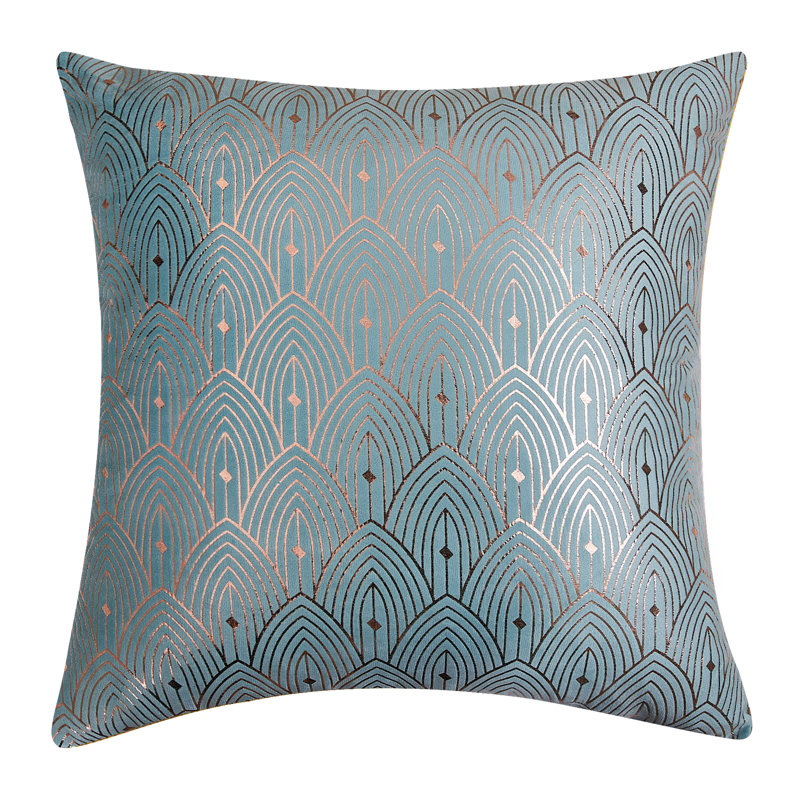 Coussin WARISI, Bleu, Housse uniquement, 18 po x 18 po