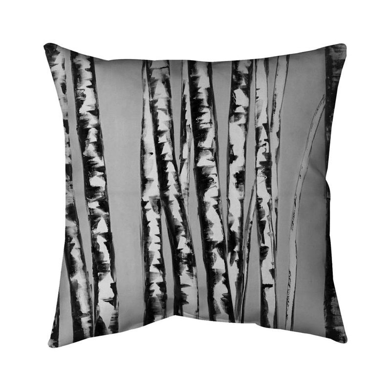 Birches Intersecting Pillow - Gray Trees Bedroom Decor