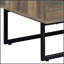 Table basse noire avec rangement ouvert et pieds en métal durables pour les maisons modernes et traditionnelles