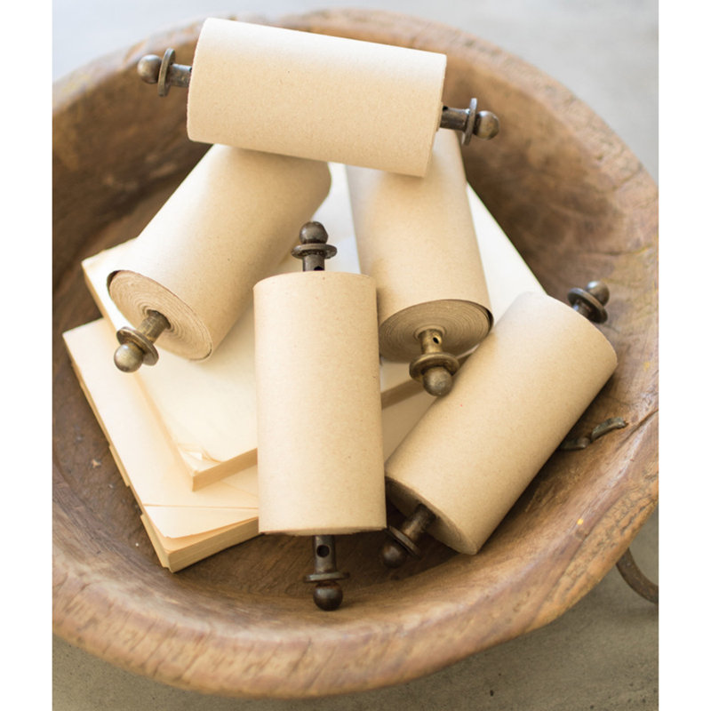  Replacement Note Roll 4"W – Brown Kraft Paper Refill for Hanging Wall Board Set of 2