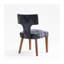 Ensemble de 2 chaises de salle à manger de style Mid-Century moderne, chaises de cuisine rembourrées en tissu chenille de ferme avec structure en bois franc massif, chaises d'appoint ergonomiques pour la salle à manger, gris-23167407