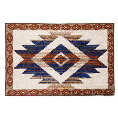 Aztec Western Southwestern Cabin Lodge Kitchen Bathroom Rug