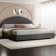 Boucle Upholstered Platform Bed Frame, Soft Bed Frame with Round Headboard, No Box Spring Required